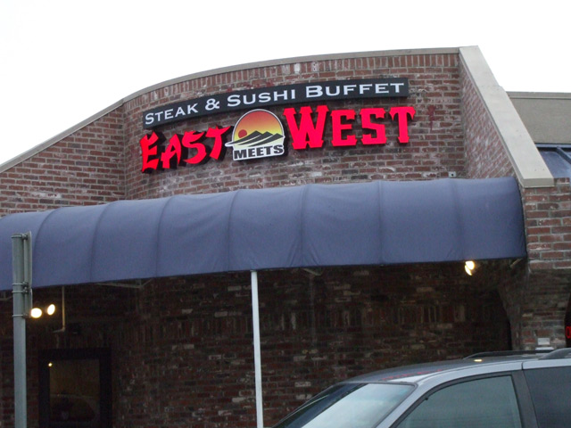 East West Illuminated Exterior Building Sign Project Management